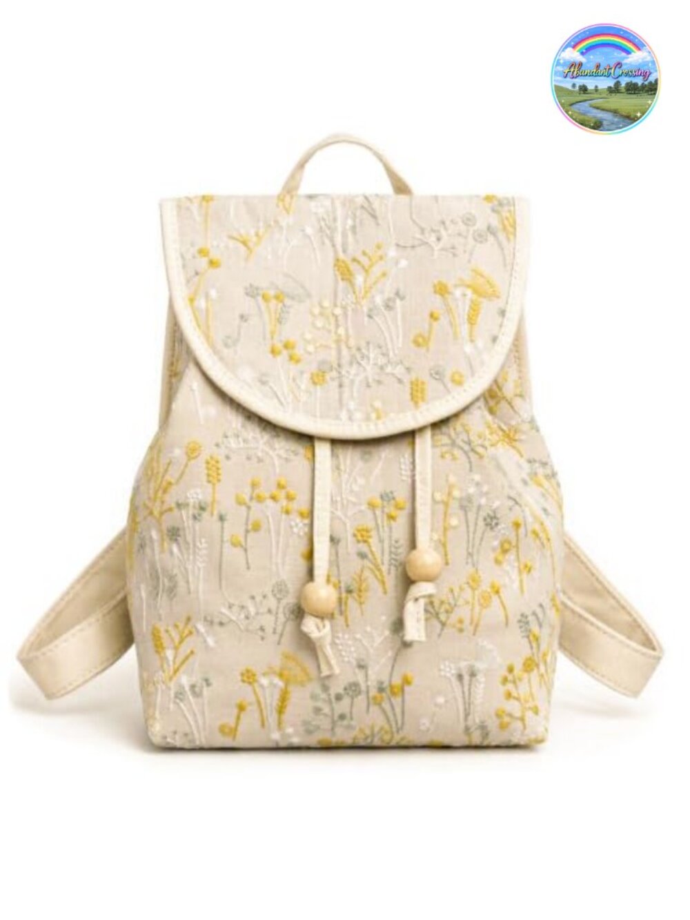 Goodhan Embroidered Canvas Backpack Purse Boho Travel Daily Mini Daypack
